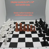 Chess Pieces with Relief Carving