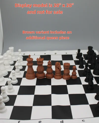 Chess Pieces with Relief Carving