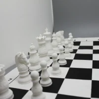 Chess Pieces with Relief Carving