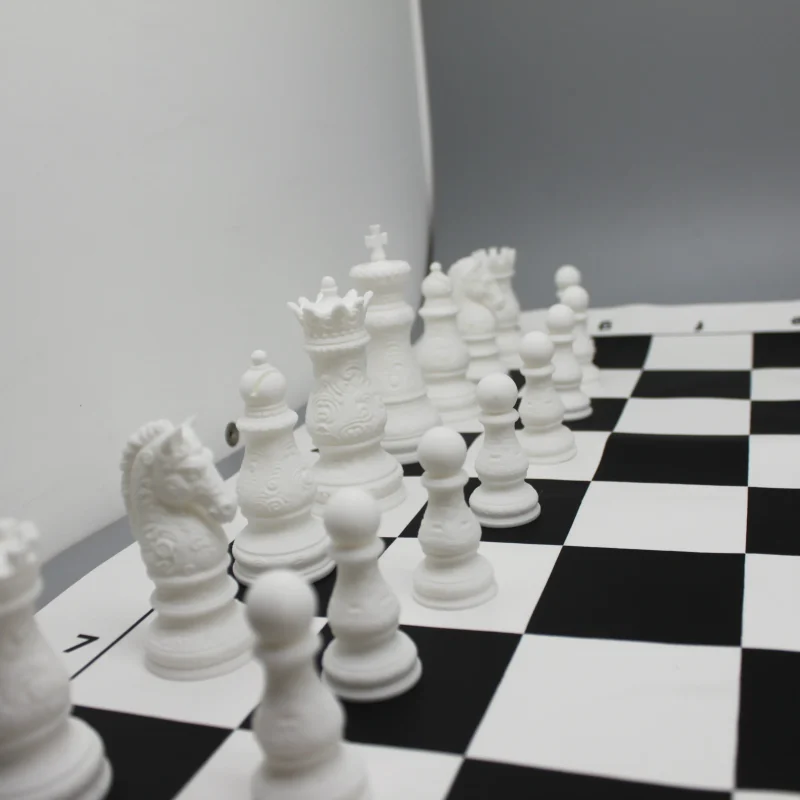 Chess Pieces with Relief Carving