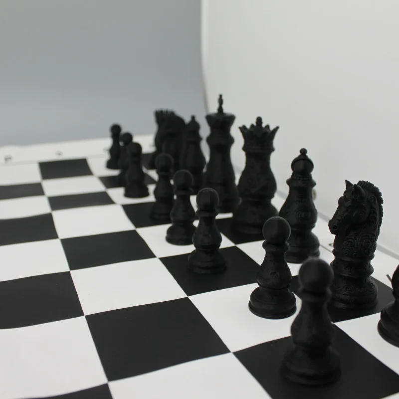 Chess Pieces with Relief Carving