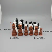 Chess Pieces with Relief Carving