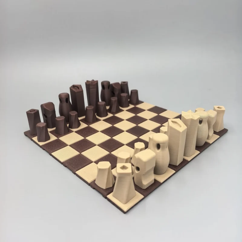 A Box, A World; Two Colors, Two Realms | Portable Cylinder Chess Set