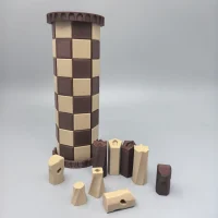 A Box, A World; Two Colors, Two Realms | Portable Cylinder Chess Set