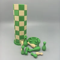 A Box, A World; Two Colors, Two Realms | Portable Cylinder Chess Set