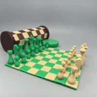 A Box, A World; Two Colors, Two Realms | Portable Cylinder Chess Set