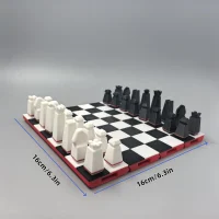 A Dual Chess Set, Two Games in One | Geometric Aesthetic 2-in-1 Game Set