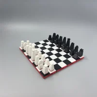 A Dual Chess Set, Two Games in One | Geometric Aesthetic 2-in-1 Game Set