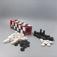 A Dual Chess Set, Two Games in One | Geometric Aesthetic 2-in-1 Game Set