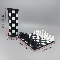 A Dual Chess Set, Two Games in One | Geometric Aesthetic 2-in-1 Game Set
