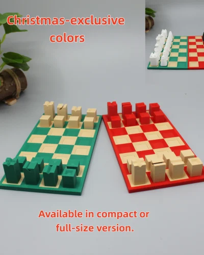 Christmas Limited Edition Chess Set | Minimalist Design, Two-Color Play