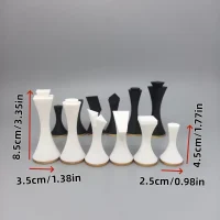 The Art of Geometric Reshaping｜Modern Minimalist 3D Printed Chess Set