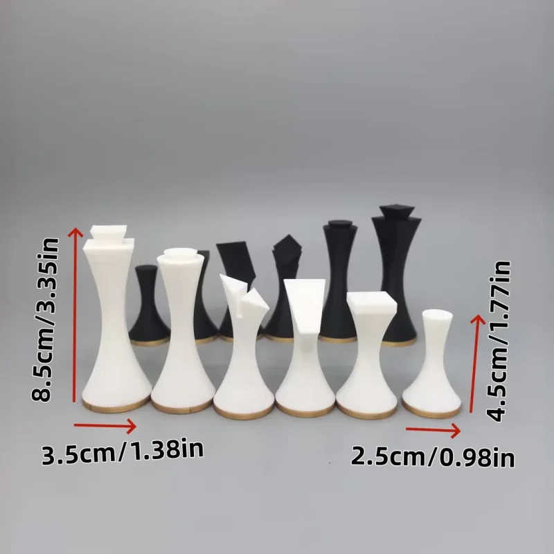 The Art of Geometric Reshaping｜Modern Minimalist 3D Printed Chess Set