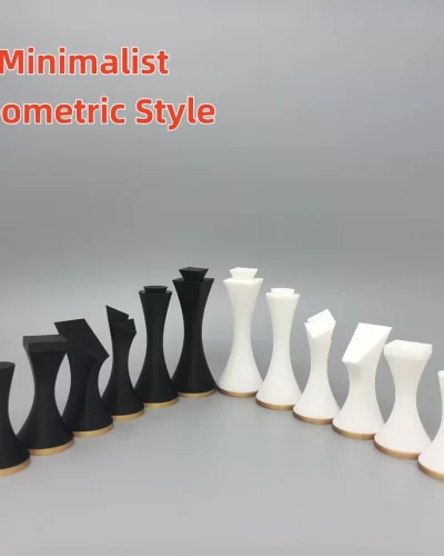 The Art of Geometric Reshaping｜Modern Minimalist 3D Printed Chess Set