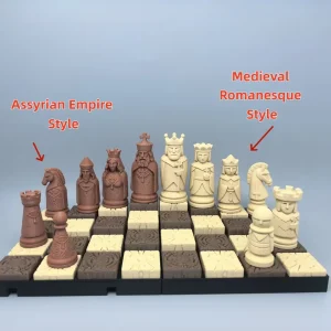 【Dual Civilization Collection｜Assyrian Empire vs Medieval Romanesque Chess Set】