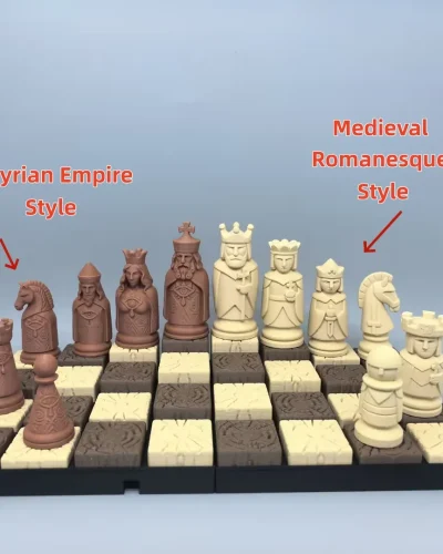 【Dual Civilization Collection｜Assyrian Empire vs Medieval Romanesque Chess Set】