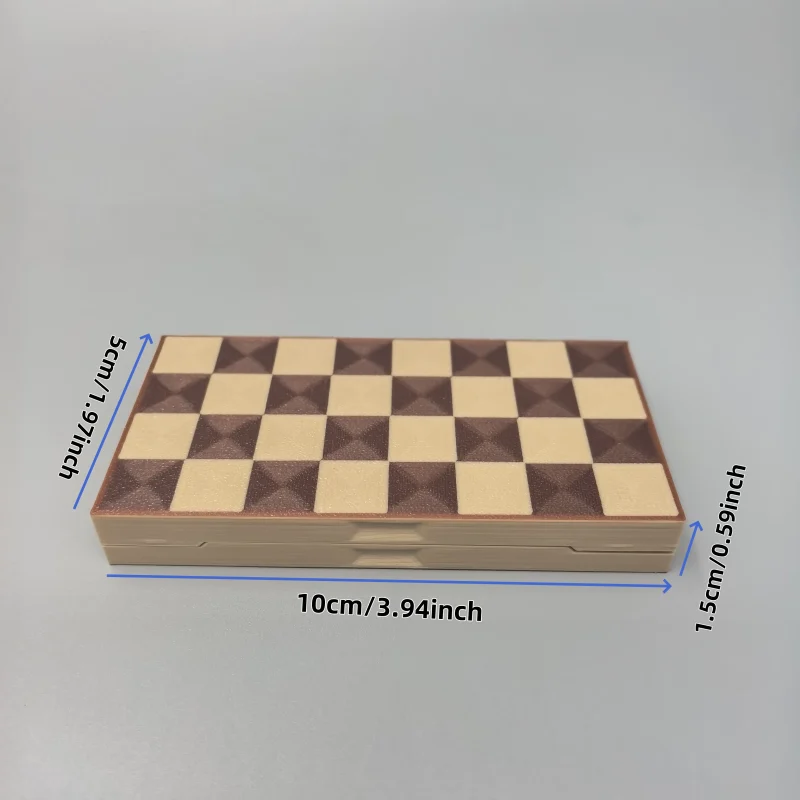 Pocket-Sized 3D Chess | Integrated Storage, Two Color Options