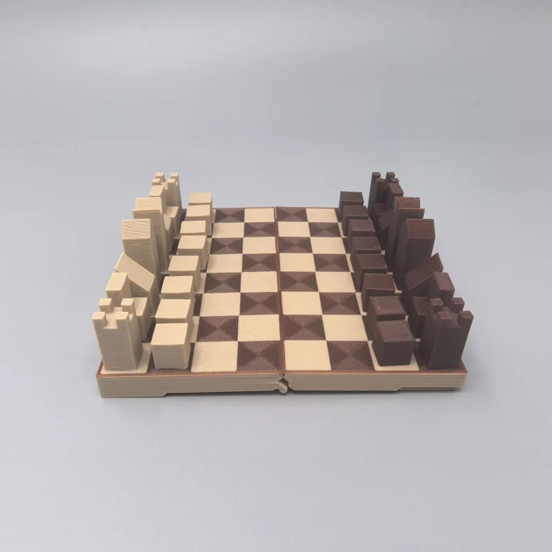 Pocket-Sized 3D Chess | Integrated Storage, Two Color Options