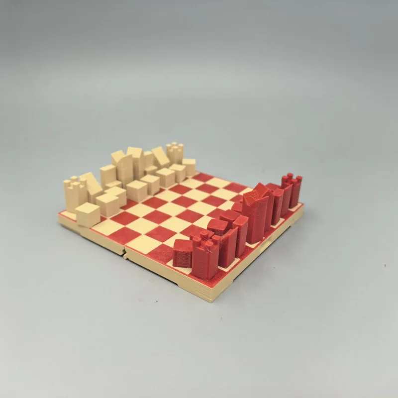 Pocket-Sized 3D Chess | Integrated Storage, Two Color Options