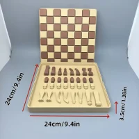 3D Printed One-Piece Chess Set｜A Geometric Dialogue Between Russet and Beige