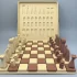 3D Printed One-Piece Chess Set｜A Geometric Dialogue Between Russet and Beige