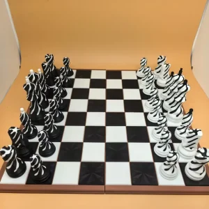 Spiral Decompression Chess | A Dual-Functional Tabletop Art Piece