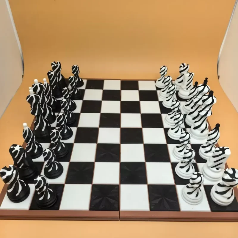 Spiral Decompression Chess | A Dual-Functional Tabletop Art Piece