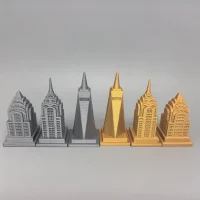 City Skyline | 3D Printed Gold and Silver Chess Set