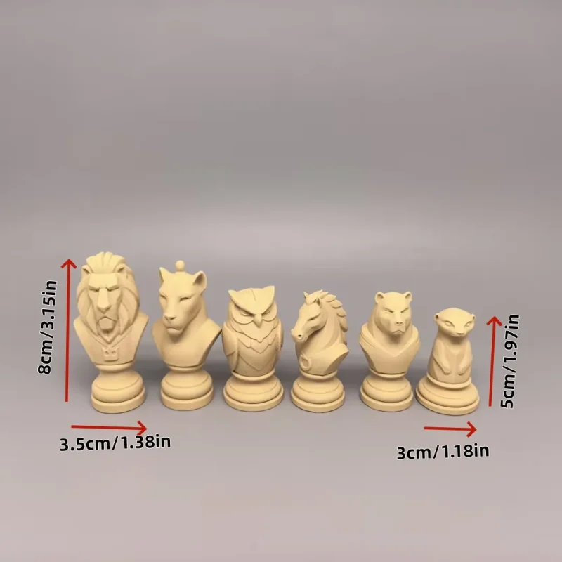 Jungle Game｜3D Printed Animal-Themed Chess Set