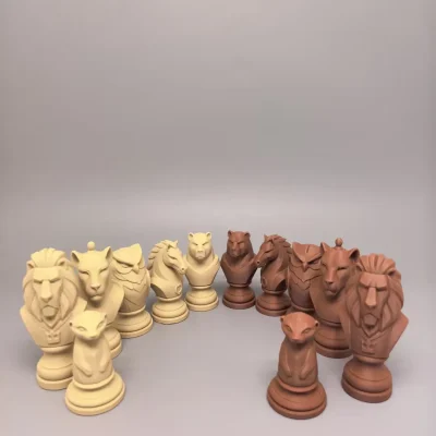 Jungle Game｜3D Printed Animal-Themed Chess Set