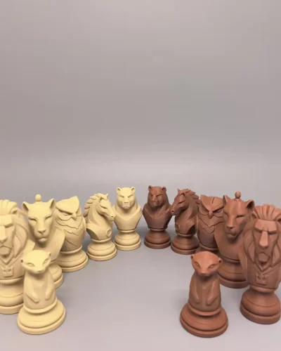Jungle Game｜3D Printed Animal-Themed Chess Set